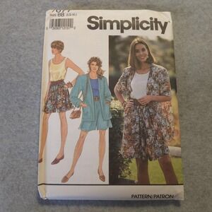 Simplicity 7677 Misses Easy Summer Jacket Shorts Skirt Pattern LG-XL UNCUT 1990s